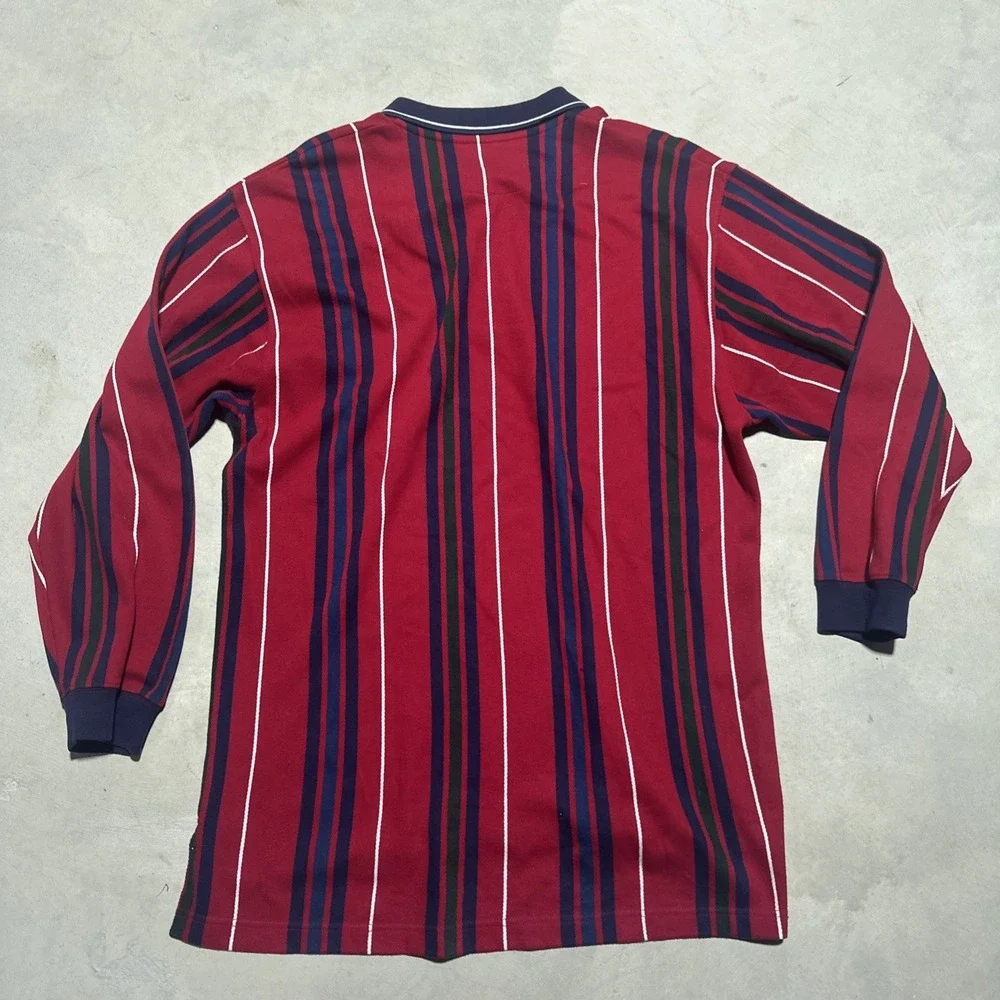 Vintage Chaps Ralph Lauren Striped Color Block Longsleeve Polo Men's XL Rugby